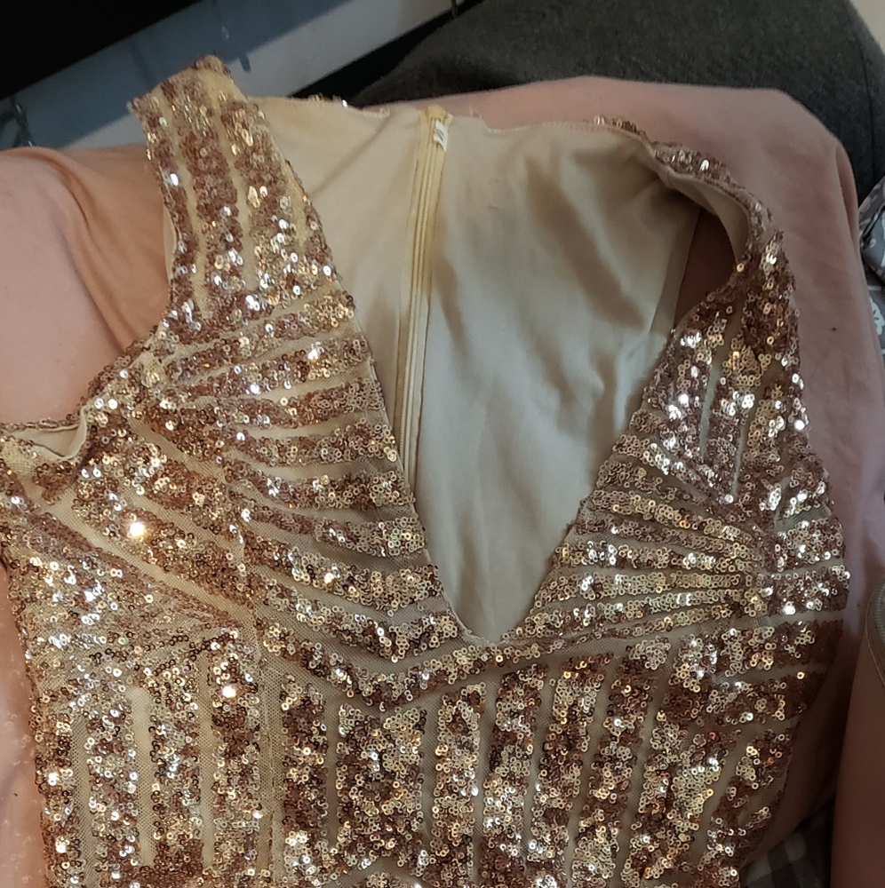 Golden rose dress medium